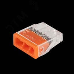 Клеммы монтажные PTC-3P 2273-203 450V 32A 0,14-4.0mm2 , 3 отверстия, прозрачные, 100 шт.