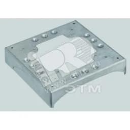 Connect Цоколь для соединения напольного кабель-каналала с 2 перфорациями 85x18мм и 2 вырезами 130х18мм алюминий