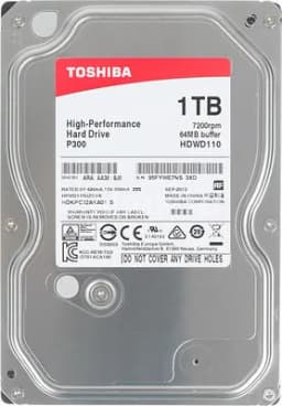 Жесткий диск объемом HDD 1 Тб с буферной памятью 64 Мб P300 1Tb HDWD110UZSVA Toshiba