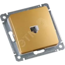 MASTER Розетка телефонная скрытой установки, в рамку, золото HEGEL