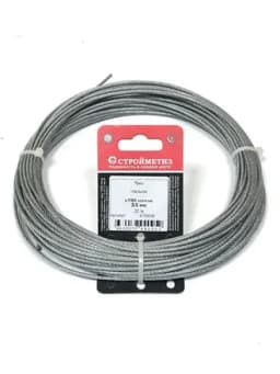 Трос стальной в оплетке ПВХ М2/3мм (уп.20м) подвес СТРОЙМЕТИЗ 4150040
