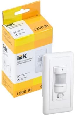 Детектор движения ДД 028 1200Вт угол обз. 140град. дальн. 9м IP20 бел. IEK LDD12-028-1200-001
