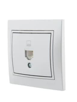 Розетка компьютерная 1-м СП Mira RJ45 сер. метал. LEZARD 701-1010-139