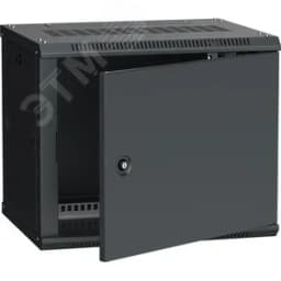 Шкаф настенный 19" LINEA W 9U 600x450мм металлическая дверь RAL9005 ITK