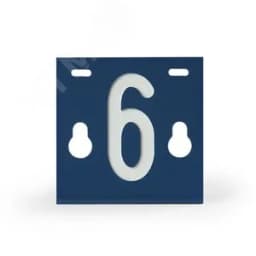 Табличка номера фидера №6 65x60 мм PEM241.6R Энсто-РУС (ОКПП)