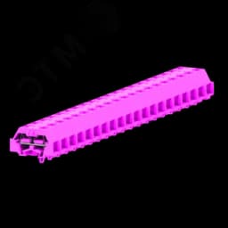 Клемма TB 2-2 с бок. подключ. с защелк. ножками, розовая 241349 SUPU