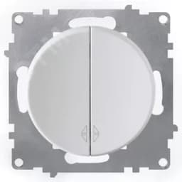 Переключатель двойной, цвет белый (серия Florence) 2172777 ССТ