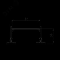 Опорная конструкция для горизонтальных прямоугольных воздуховодов и металлических лотков кабеленесущих систем TECHNORAPTOR FOOT 1000х500 HD КМ-профиль