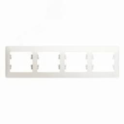 GLOSSA Рамка 4 поста горизонтальная перламутр