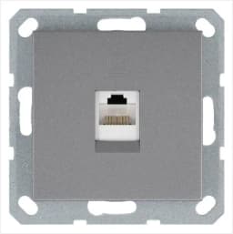 Розетка компьютерная 1-м RJ45 IP20 кат. 5E механизм алюм. Jasmart G6105S