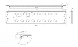 Заглушка органайзера с крепежом типа "монетка" Hyperline CMK-M-RAL9005