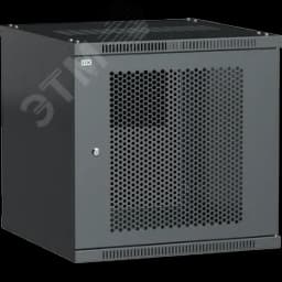 Шкаф LINEA WE 9U 600х600мм дверь перфорированная черный ITK