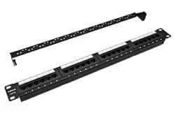 Патч-панель 19", 1U, 24xRJ45 Cabeus PL-24-Cat.5e-Dual IDC