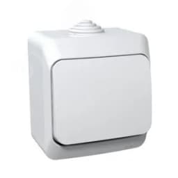 ЭТЮД Переключатель одноклавишный наружный IP44 белый схема 6