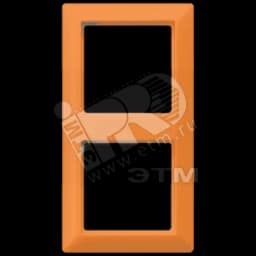 Рамка2-я для горизонтальной/вертикальной установки  Серия- AS550  Материал- термопласт  Цвет- оранжевый