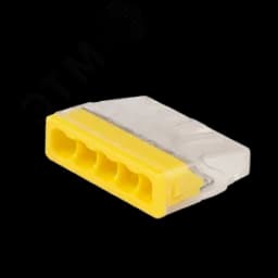 Клеммы монтажные PTC-5P 2273-245 450V 32A 0,14-4.0mm2 , 5 отверстий, прозрачные, с пастой ,/ 50 шт.