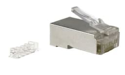 Коннекторы Hyperline PLUG-8P8C-UV-C6-SH-100 (RJ45, CAT.6, экранированный, со вставкой, 100 шт.)