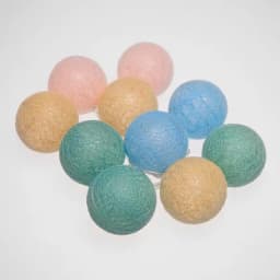 Тайские фонарики Пудра 15 м прозрачный ПВХ 10 LED теплый белый питание 2 х АА батарейки не в комплекте 303089