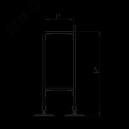 Опорная конструкция для горизонтальных прямоугольных воздуховодов и металлических лотков кабеленесущих систем TECHNORAPTOR FOOT 500х1500