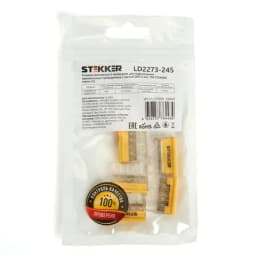 Клемма монтажная 5проводная с пастой STEKKER для 1жильного проводника LD2273245 5 штук в упаковке 39949