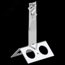 Держатель проводника круглого 6-10мм винтовой для конька широкого h=100мм нержавеющая сталь IEK