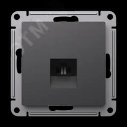 ATLASDESIGN РОЗЕТКА телефонная RJ11, механизм, БАЗАЛЬТ