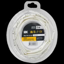 Трубка термоусадочная ТТУ нг-LS 3/1,5 белая (2м/упак) IEK