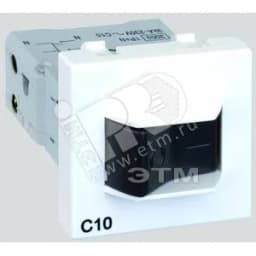 Connect Термомагнитный автомат 10A K45 45x45мм графит Simon