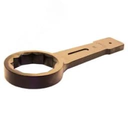 Ключ накидной односторонний ударный 125 омедненный Hortz