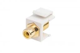 Вставка формата Keystone Jack Hyperline KJ1-RCA/YL-FHG-WH