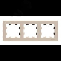 ATLASDESIGN рамка трехпостовая, универсальная, ПЕСОЧНЫЙ Systeme Electric