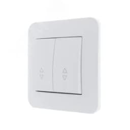 KARINA Выключатель проходной двойной белый (10шт/120шт)