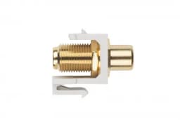 Вставка формата Keystone Jack Hyperline KJ1-RCA/RD-FHG-WH