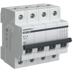 Автоматический выключатель ВА47-29М 4P 1,6А 4,5кА B GENERICA