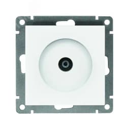 Розетка телевизионная одноместная UNIVersal Афина, с/у, оконечная, 75Ом, ч/д 4-2400Мгц, белая (еврослот) Универсал