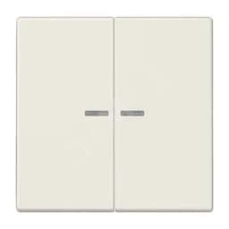 Клавиша 2-я для выключателей и кнопок с окошком для подсветки. Серия LS990 Материал- дуропласт Цвет- лоновая кость