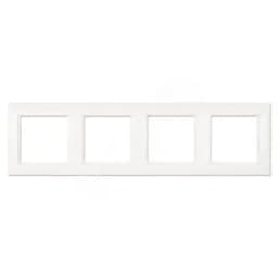 Рамка 4-местная для вертикальной и горизонтальной установки. Серия- Eco Profi. Материал- термопласт. Цвет- белый