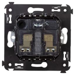 Розетка 1-м СП 2мод. Avanti «Черный квадрат» 16А IP20 2P+E защ. шторки черн. DKC 4402003