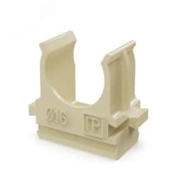 Крепеж-клипса для труб негорючая (НГ) атмосферостойкая сосна в малой упаковке d16 мм (10шт/1000шт уп/кор) Промрукав