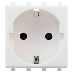 Розетка 1-м 2мод. Avanti «Белое облако» 16А IP20 2P+E защ. шторки бел. DKC 4400002