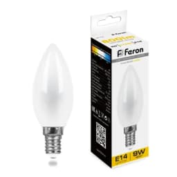 Лампа светодиодная Feron LB73 Свеча E14 9W 2700K 25955