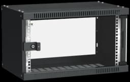 ITK Шкаф LINEA WE 6U 550x350мм дверь стекло черный (LWE5-06U53-GF)