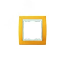 Рамка на 3 поста, S82, желтый - белый Simon