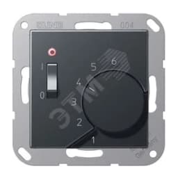 Накладка для регулятора температуры воздуха помещений  Серия A500  Материал- термопласт  Цвет- матовый антрацит