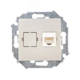 15 Розетка компьютерная скрытая RJ45 категория 5е Systimax шампань Simon