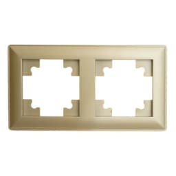Рамка STEKKER PFR00700208 2местная серия Катрин золото 49607