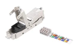 Адаптер проходной 6А, IDC Hyperline CA3-IDC-C6A-SH-F-SL