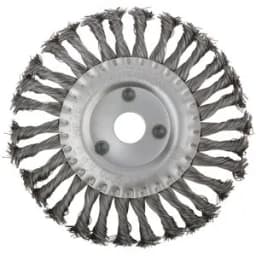 Кордщетка дисковая прямая, посадочный диаметр 22.2 мм, стальная витая проволока 180 мм