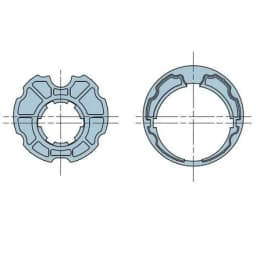 NICE 515.16300 Адаптер для круглого вала 63мм с наклонным пазом