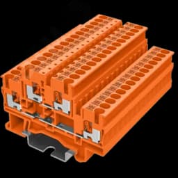 Клемма TP 2-уровневая, сечение 4 мм. кв., оранжевая